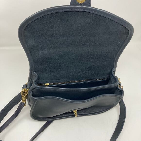 COACH Prairie Bag #9954 Blue Leather Flap Turnlock Vintage 90s Crossbody Bag - Picture 12 of 16